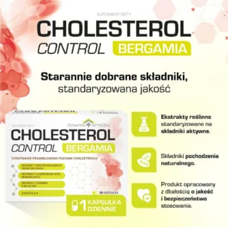 Home Farmacie Cholesterol Controle Bergamia, 30 capsules