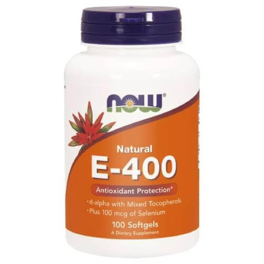 NOW FOODS E-400 Vitamin E 400 + Selenium, 100 caps