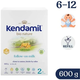 Kendamil BIO Nature 2 HMO+ Leche de continuación para lactantes de 6-12 meses, 600 g