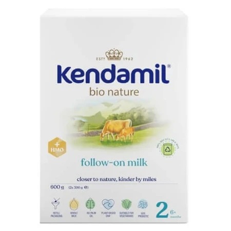 Kendamil BIO Nature 2 HMO+ Leche de continuación para lactantes de 6-12 meses, 600 g