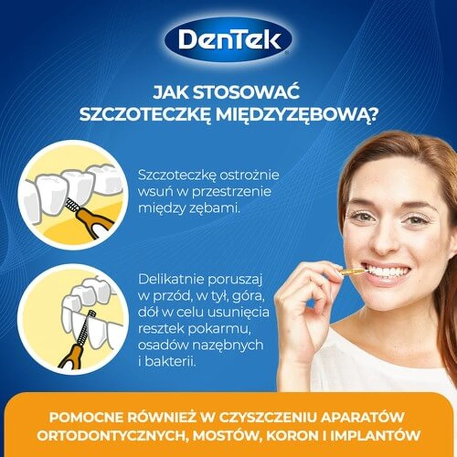 DENTEK Cepillos interdentales Easy Brush tamaño 1, 6pcs