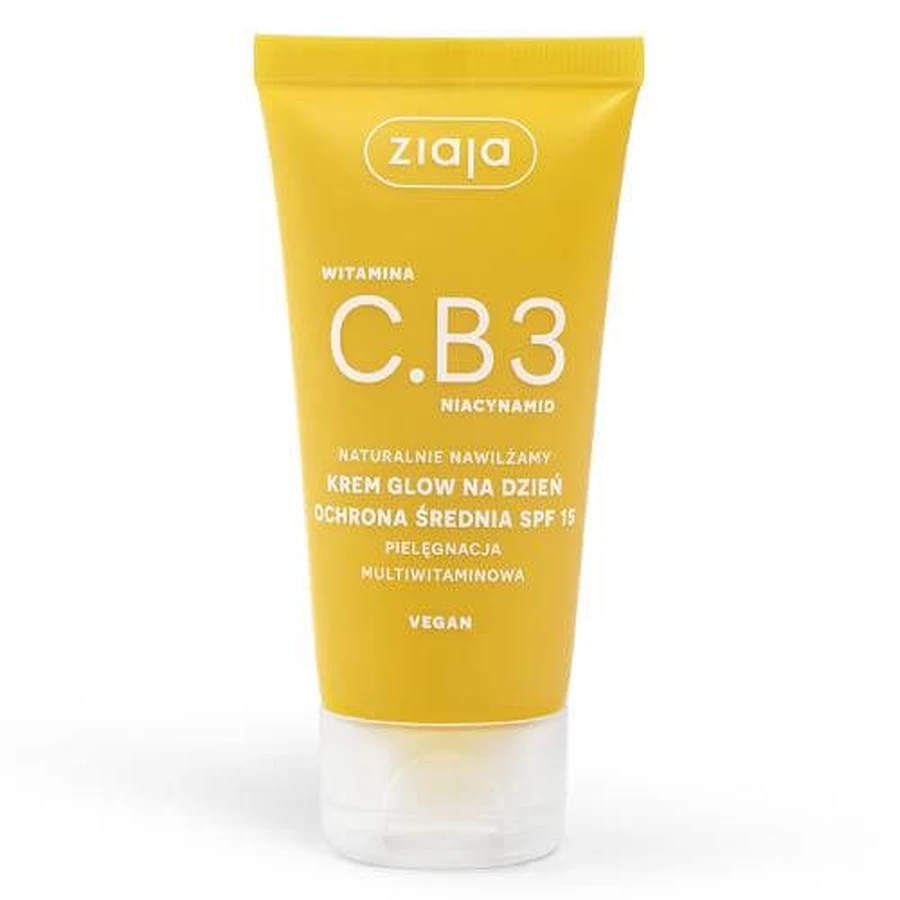 Ziaja Vitamine C.B3 Niacinamide Dag glow crème medium bescherming SPF 15, 50 ml