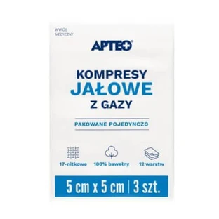 APTEO CARE sterile gauze compresses 5x5cm, 3 pieces