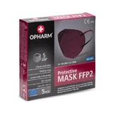 OPHARM Protective Mask FFP2 maroon, 5pcs