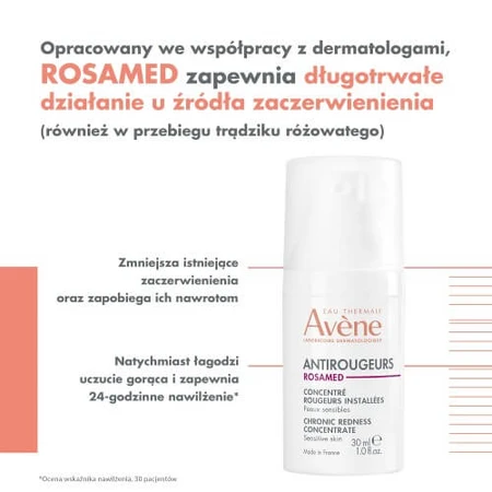 AVENE ANTIROUGEURS Rosamed Konzentrat für hartnäckige Rötungen der empfindlichen Haut, 30ml