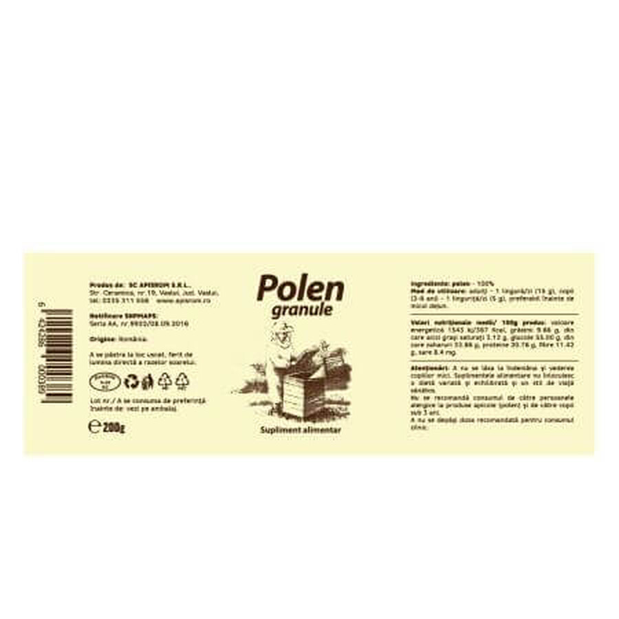 Stuifmeelkorrel 200 gr, Apisrom