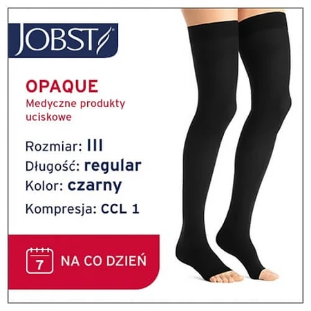 JOBST OPAQUE long compression stockings CCL1 black, size 3 OP
