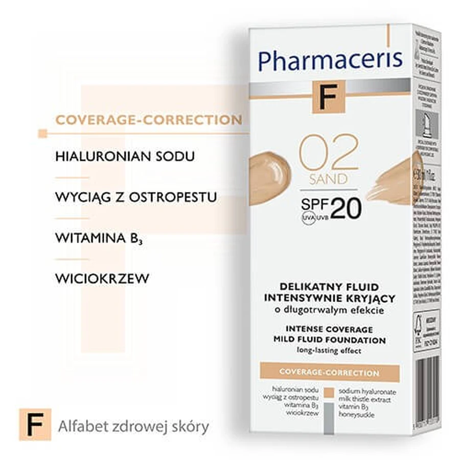 PHARMACERIS F Intensieve Dekkende Fluïde "02" met SPF20 - 30 ml
