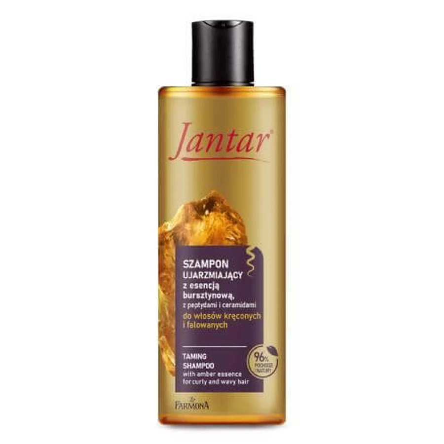 FARMONA Jantar Taming Shampoo for curly and wavy hair with amber essence, peptides and ceramides, 300 ml