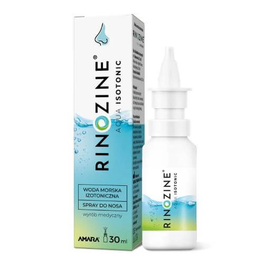 Rinozine Aqua Spray nasal isotónico de agua de mar, 30 ml