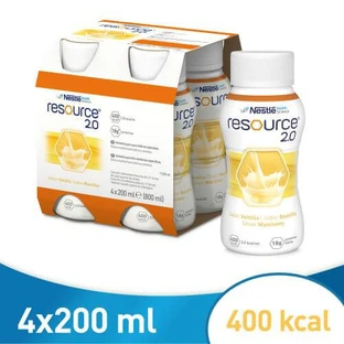 Resource 2.0 vanillesmaak vloeistof, 4x200ml