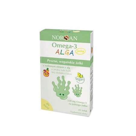 Norsan Omega-3 Alga Jelly Tutti-Frutti-Geschmack, 45 St.