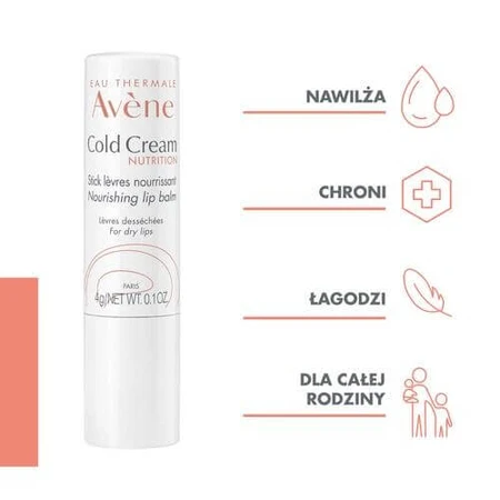 AVENE COLD CREAM voedende lippenstift, 4g