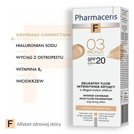 PHARMACERIS F Intense Covering Fluid "03" with SPF20 - 30 ml.