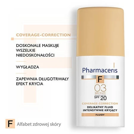 PHARMACERIS F Intense Covering Fluid "03" with SPF20 - 30 ml.