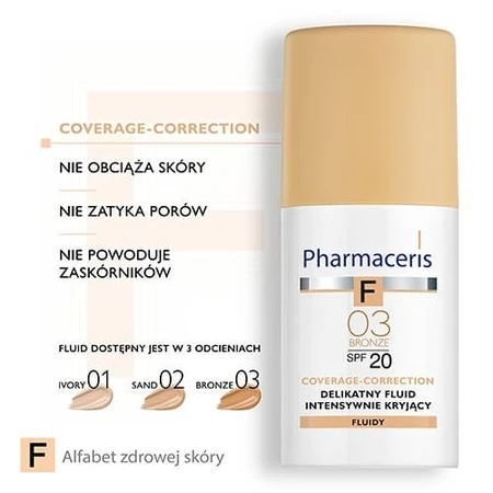 PHARMACERIS F Intense Covering Fluid "03" with SPF20 - 30 ml.