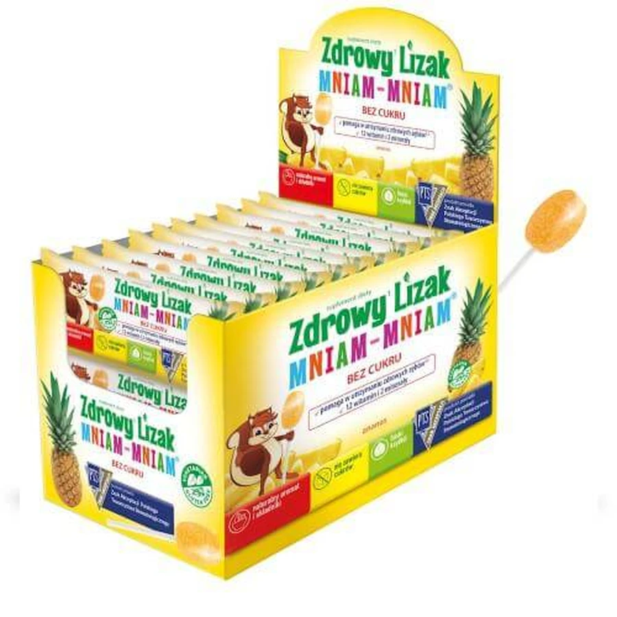 Healthy Lollipop MNIAM-MNIAM pineapple, teardrop shape 40pcs