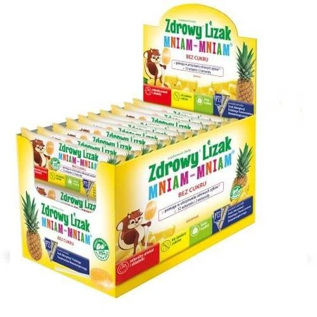 Healthy Lollipop MNIAM-MNIAM pineapple, teardrop shape 40pcs