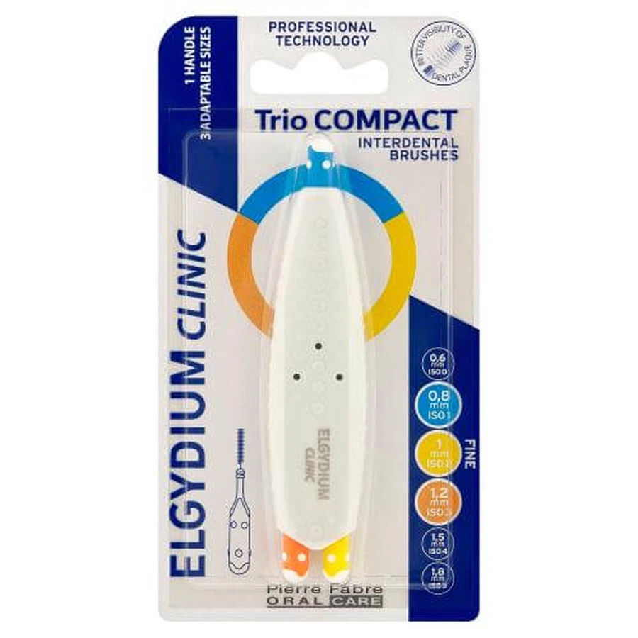 Elgydium Clinic Trio Compact Interdental Space Brush 0.8/1/1.2mm, 1 pc.