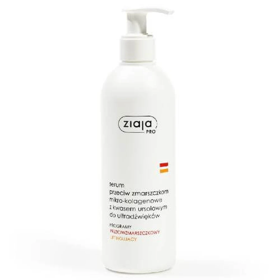ZIAJA PRO Suero microcolágeno antiarrugas con ácido ursólico para ultrasonidos, 270ml
