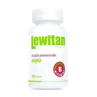 LEWITAN à la levure de bière et à la menthe, comprimés avec vitamines B naturelles, 200 comprimés.