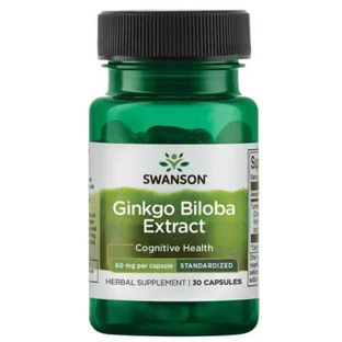 SWANSON Ginkgo Biloba extract 60mg - 30 capsules.