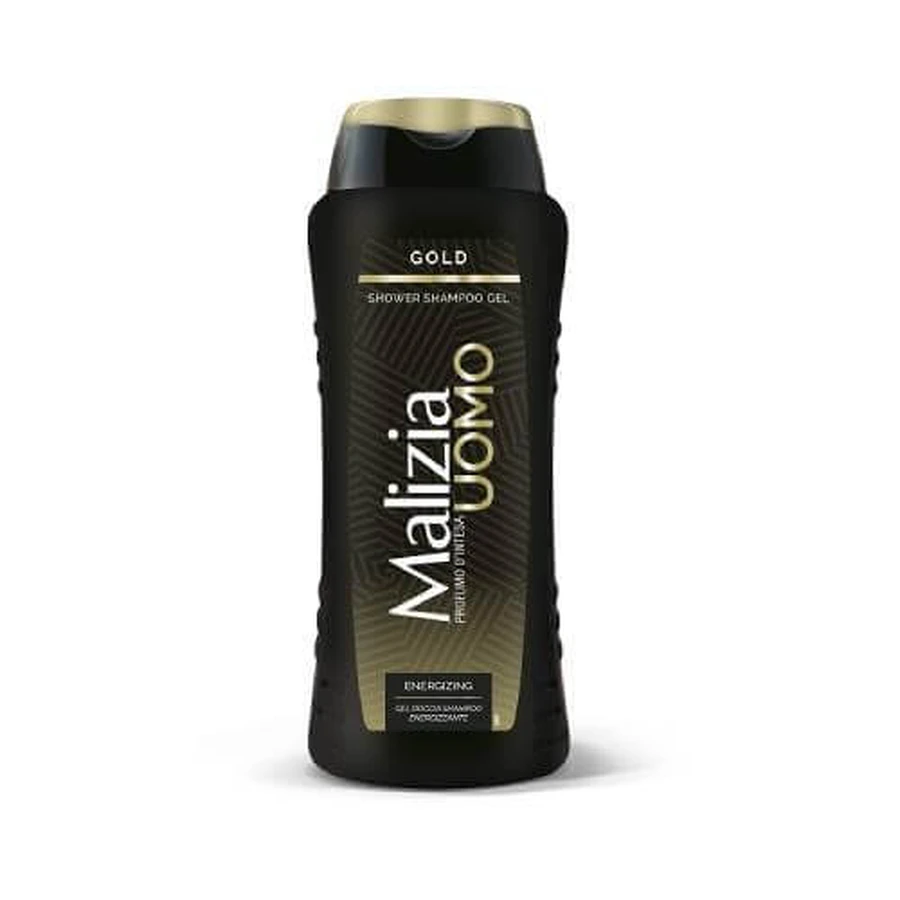 Gel de ducha y champú 2 en 1 para hombre Malizia Uomo Gold, 250 ml