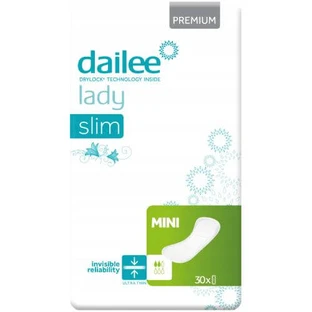 DAILEE Lady Slim Premium Mini Urological Inserts for Women, 30pcs