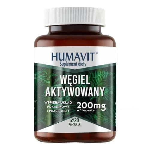 HUMAVIT Activated charcoal, 20 capsules