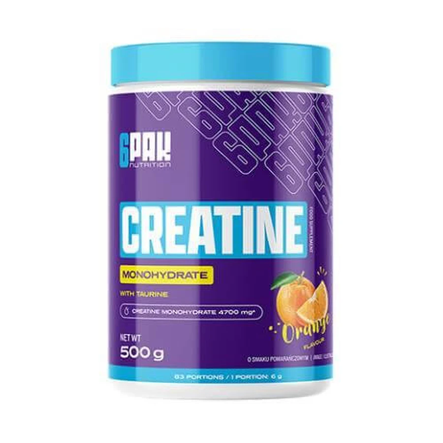 6Pak Nutrition Creatine Monohydrate orange flavor, 500 g