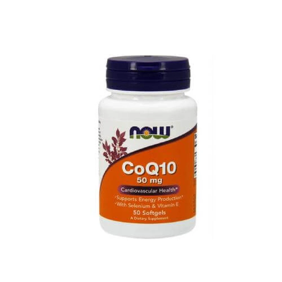 NOW Foods CoQ10 50 mg with Selenium & Vitamin E, 50kaps