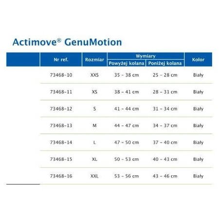 Actimove Professional Line Medische compressie knie stabilisator XXS wit