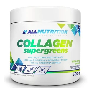 Allnutrition Collagen Supergreens saveur pomme verte, 300 g