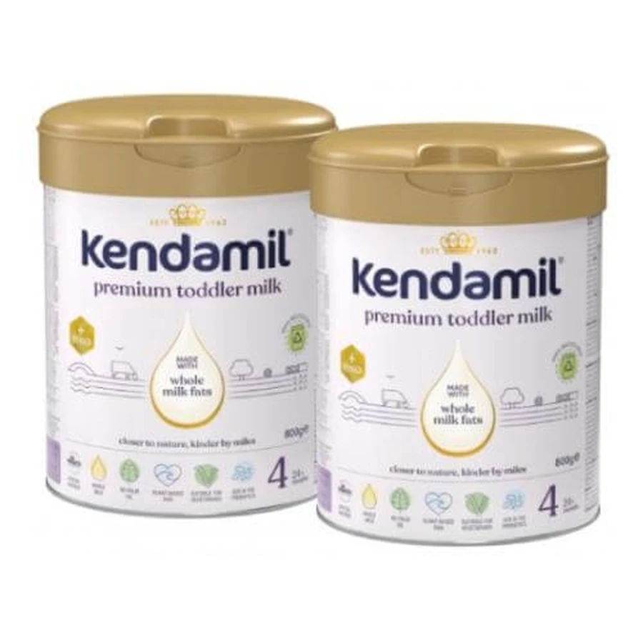 Kendamil Premium 4 HMO+ Producto en polvo a base de proteínas de vaca de más de 2 años, 2x800g