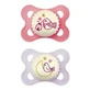 MAM Original Nacht Orthodontische fopspeen 2-6m Planet Love Girl glow-in-the-dark, 2st