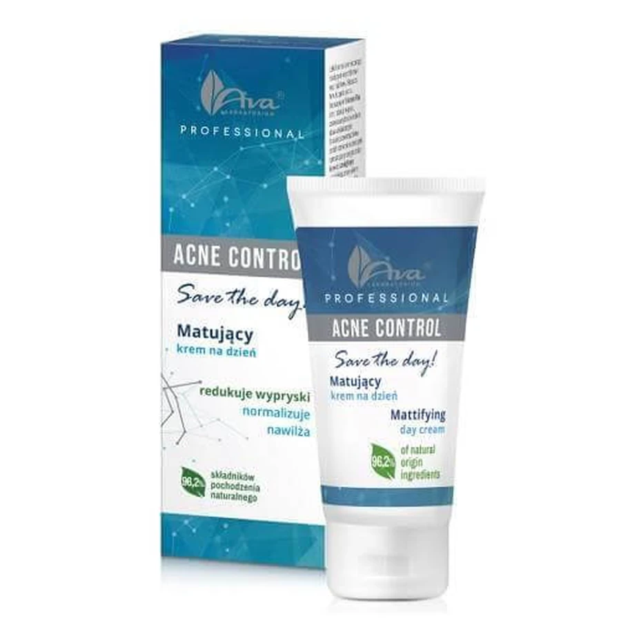 AVA ACNE CONTROL Crema matificante de día, 50ml ENVASE ROTURA TEXTURADA