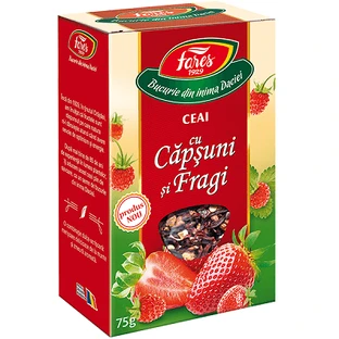 Aardbeien- en aardbeienthee, 75 g, Fares