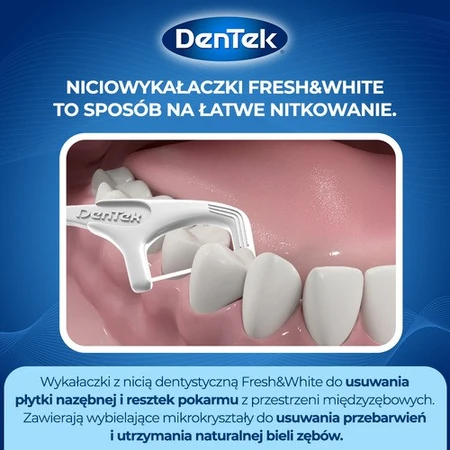 DENTEK Fresh&White Floss Toothpicks, 36pcs