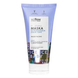 so!flow by Vis Plantis Mascarilla Violeta para refrescar los tonos amarillos del cabello rubio, 200ml