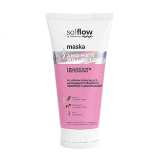 so!flow by Vis Plastis Emollient-Protein-Maske für geschädigtes Haar, 200 ml