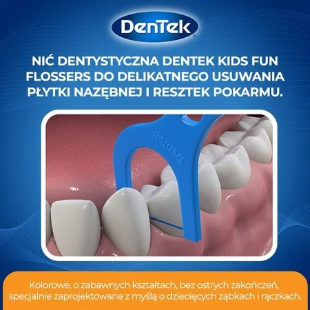 DENTEK Kids Dental Floss Toothpicks Fyn Flossers, 40pcs