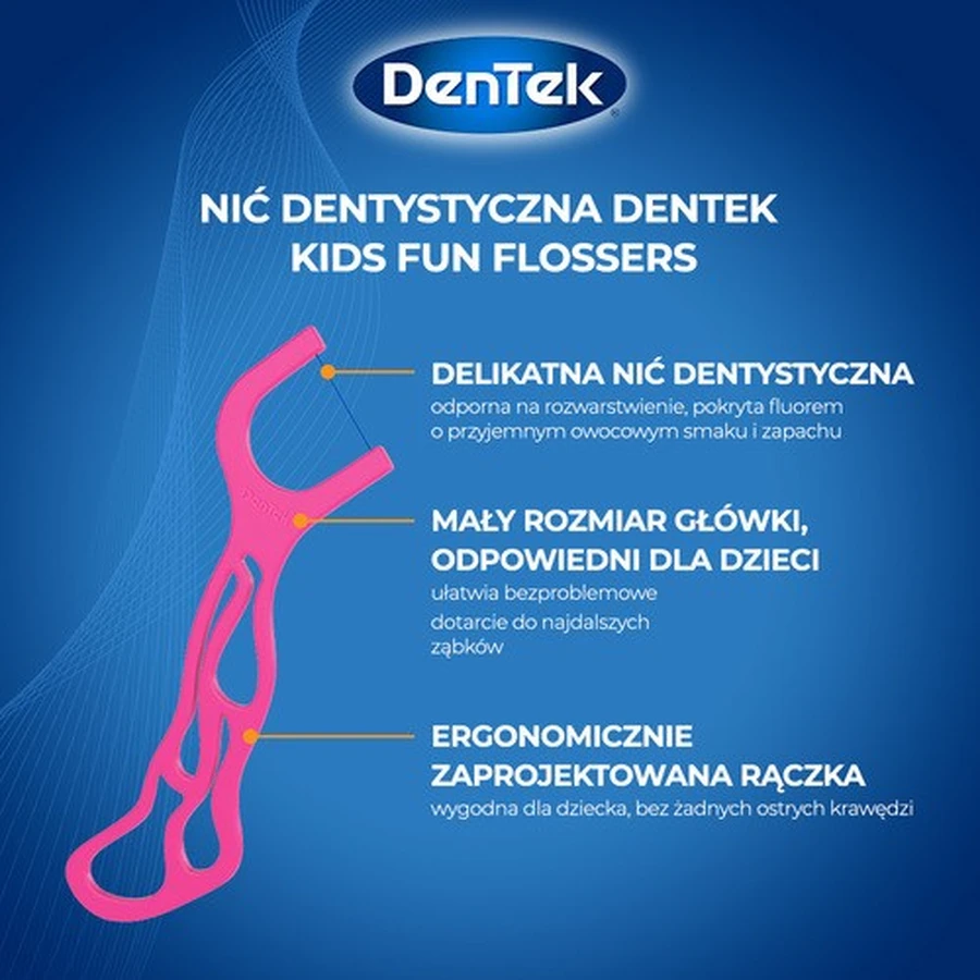 DENTEK Kids Dental Floss Toothpicks Fyn Flossers, 40pcs