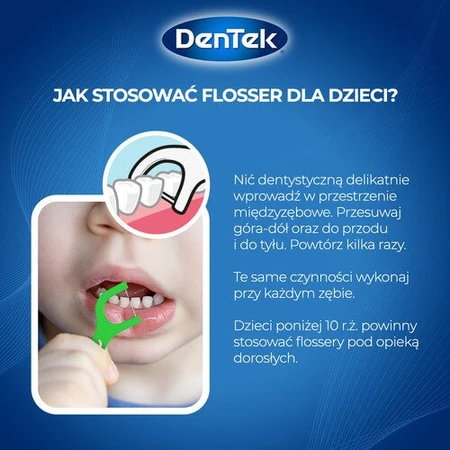 DENTEK Kids Dental Floss Toothpicks Fyn Flossers, 40pcs