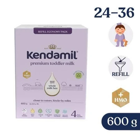 Kendamil Premium 4 Produit en poudre à base de protéines de lait de vache, 600g
