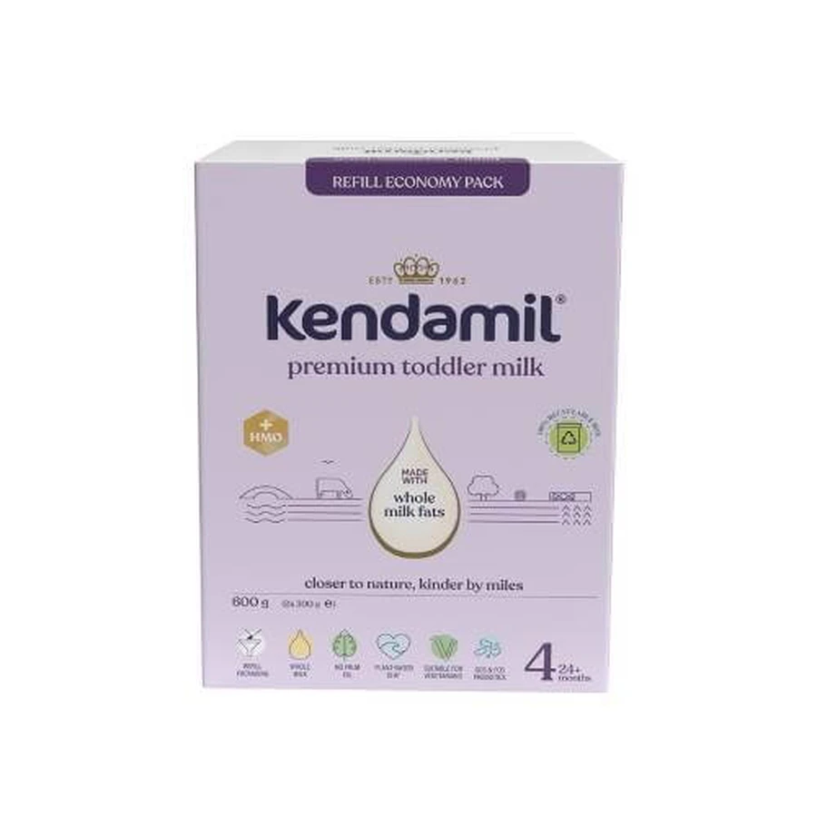 Kendamil Premium 4 Produit en poudre à base de protéines de lait de vache, 600g