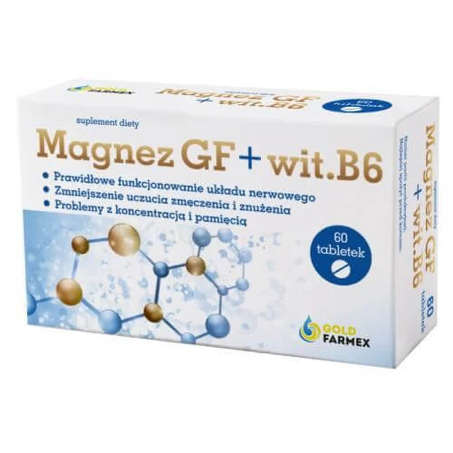 Magnesium GF + Vitamin B6, 60 tabl.