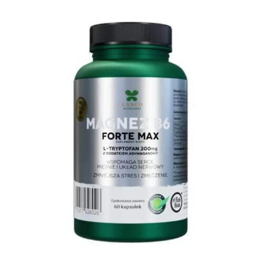 LANCO NUTRITIONS Magnesium B6 Forte Max, 60 capsules