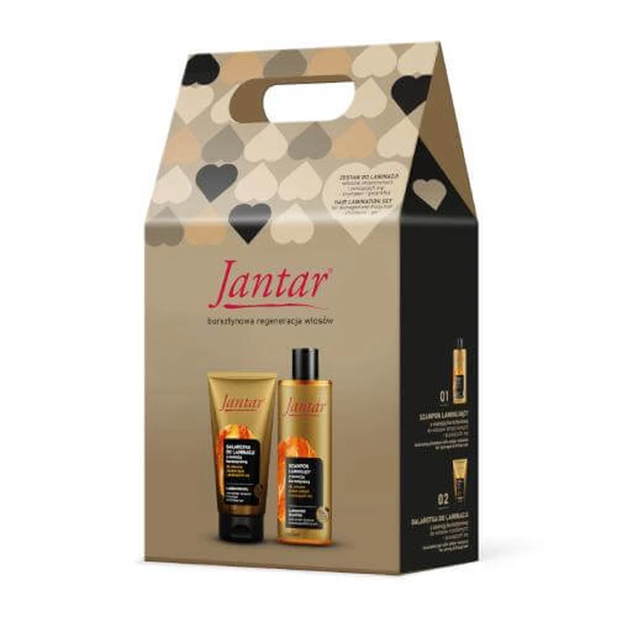 FARMONA JANTAR Haar Lamineren Set - Shampoo, 300ml + Gelei, 150g