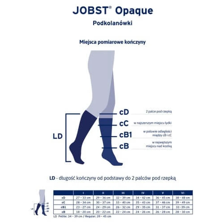 JOBST OPAQUE chaussettes de compression longues CCL2 caramel, taille 6 ZP
