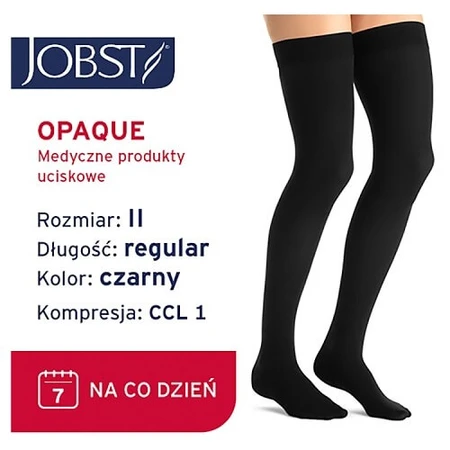 JOBST OPAQUE lange Kompressionsstrümpfe CCL1 schwarz, Größe 2 ZP